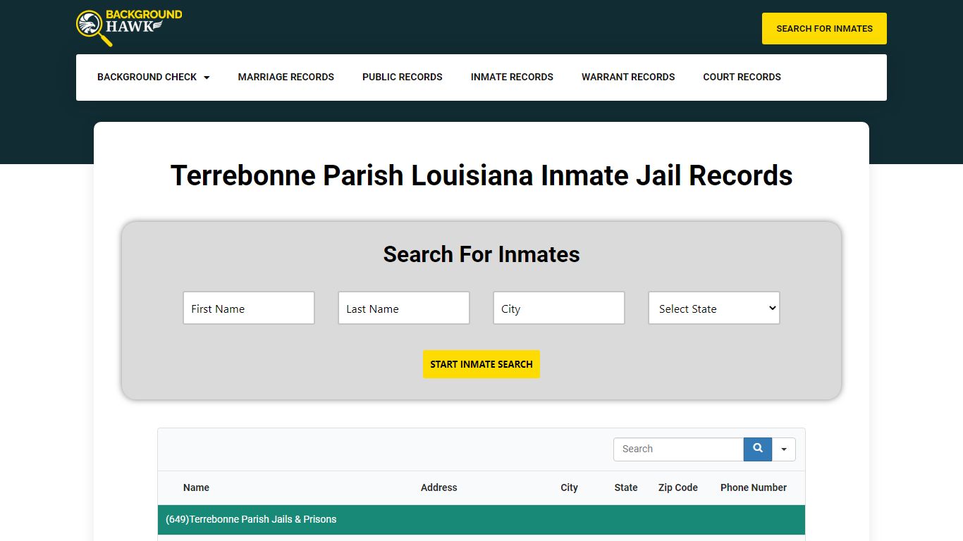 Inmate Jail Records in Terrebonne Parish , Louisiana