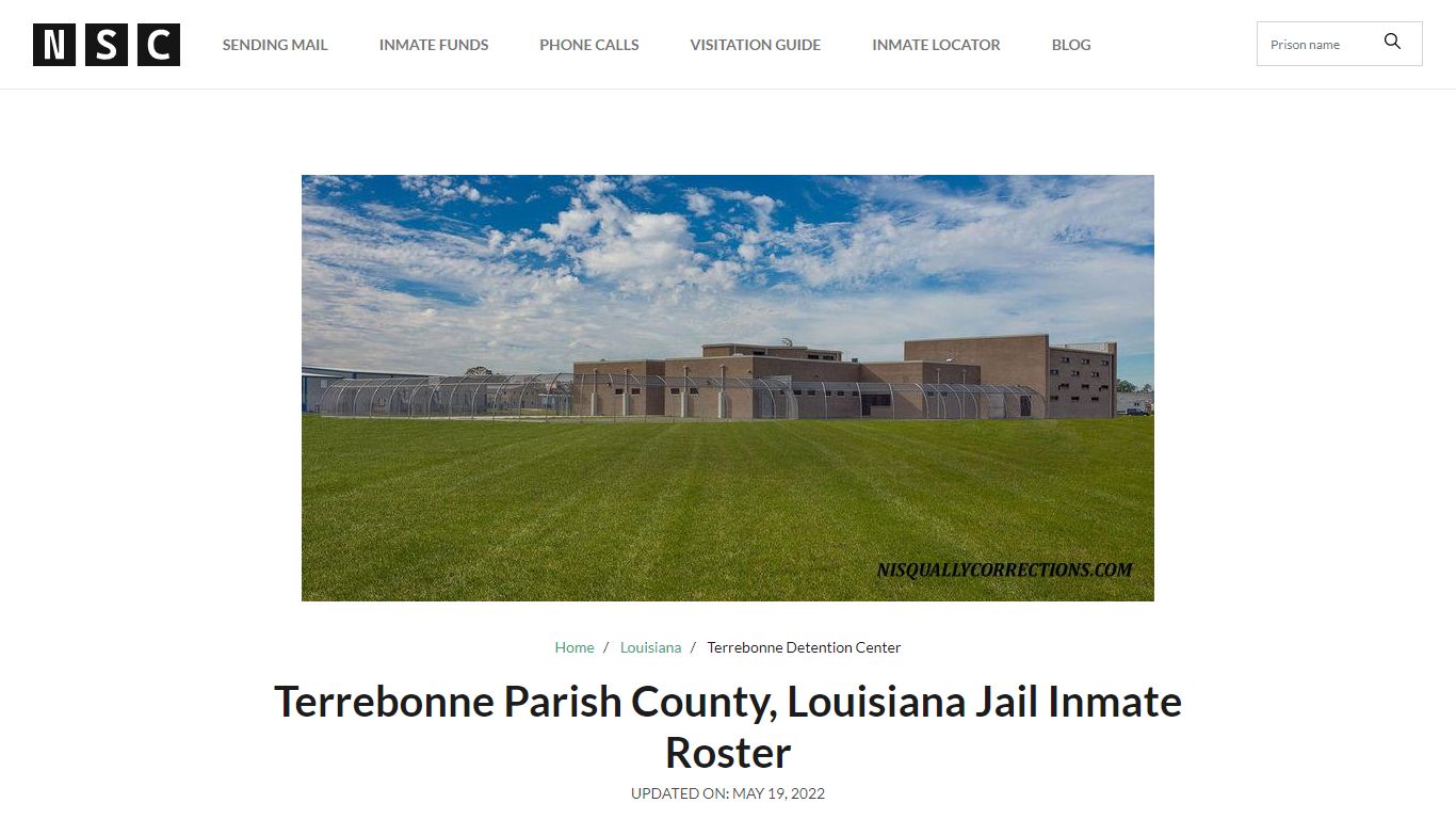 Terrebonne Parish County, Louisiana Jail Inmate List