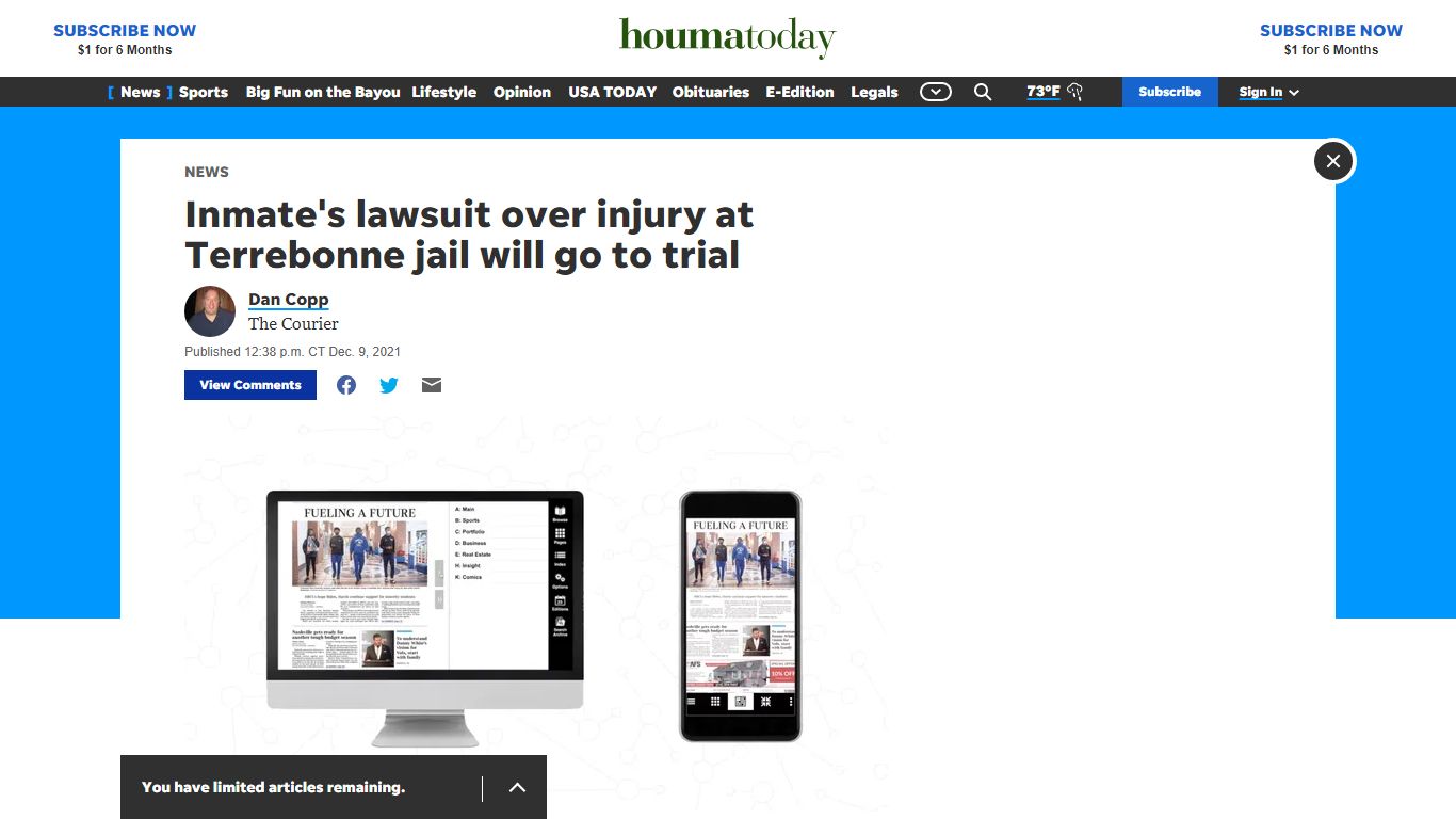 Inmate's lawsuit over injury at Terrebonne jail will go to ...